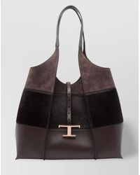 Tod's - Block Design Tote Bag With Dual Handles - Lyst