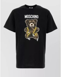 Moschino - Cotton Crew Neck Graphic Print T Shirt - Lyst