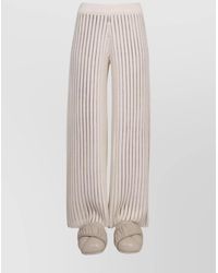 Fabiana Filippi - Ribbed High-Rise Wide-Leg Trousers - Lyst