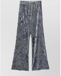 forte_forte - Velvet High-Rise Flared Trousers - Lyst
