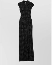 ROTATE BIRGER CHRISTENSEN - Floral-Print Sleeveless High-Neck Maxi Dress - Lyst