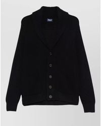 Drumohr - Jacket Shawl Collar Front Pockets Ribbed Cuffs - Lyst