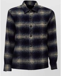 Xacus - Wool Plaid Regular-Fit Overshirt - Lyst