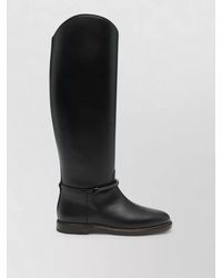 Brunello Cucinelli - Leather Chain-Embellished Ankle Boots - Lyst