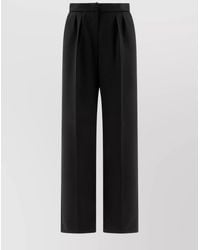 Max Mara - Virgin Wool High-Rise Cropped Straight-Leg Slim-Fit Trousers - Lyst