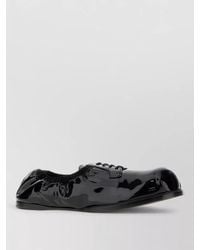 Moschino - Leather Lace-Up Ballerina Shoes - Lyst