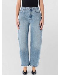 Anine Bing - Denim Mid-Rise Straight-Leg Ankle-Length Jeans - Lyst