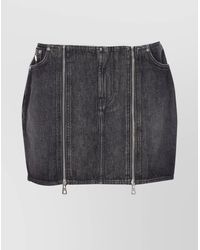 Jean Paul Gaultier - Mini Skirt With Pockets And Belt Loops - Lyst