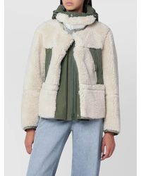 Sacai - Two Tone Hooded Jacket Pockets - Lyst