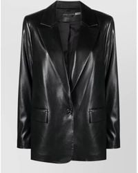 Alice + Olivia - Tailored Faux Leather Blazer Single Breasted - Lyst