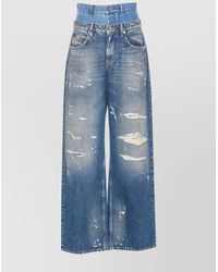 Dolce & Gabbana - Denim Double-Waist Straight-Leg Jeans - Lyst