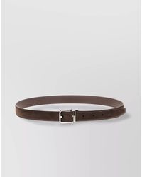 Dolce & Gabbana - Leather Reversible Belt With Metal Rectangular Buckle - Lyst