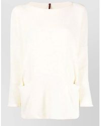 Daniela Gregis - Boat Neck Relaxed Knit Sweater Pockets - Lyst