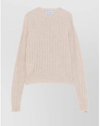 Prada - Ribbed Cropped Cashmere Jumper - Lyst