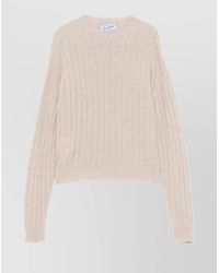 Prada - Ribbed Cropped Cashmere Jumper - Lyst