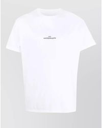 Maison Margiela - Logo Print Cotton T-Shirt - Lyst