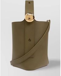 Loewe - Smooth Leather Mini Pebble Bucket Bag - Lyst