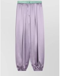 Valentino - Silk Wide-Leg Track Pants - Lyst