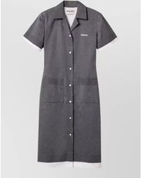 Miu Miu - Silk Knee-Length Dress - Lyst