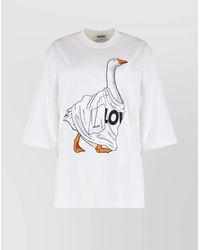 Moschino - Cotton Crew-Neck T-Shirt - Lyst