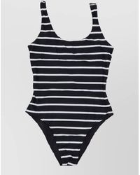 Anine Bing - Striped One-Piece Swimsuit - Lyst