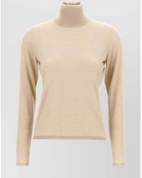 Max Mara - 'Adda' Ribbed Turtleneck Sweater With Long Sleeves - Lyst
