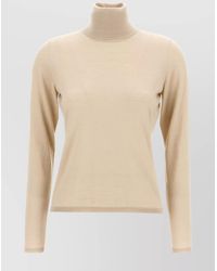 Max Mara - 'Adda' Ribbed Turtleneck Sweater With Long Sleeves - Lyst