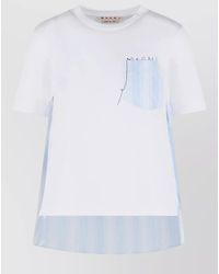 Marni - Cotton T Shirt Short Sleeve Round Neck - Lyst