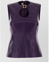 Miu Miu - Leather Top - Lyst