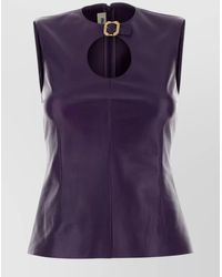 Miu Miu - Leather Top - Lyst