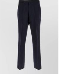 Prada - Wool Blend Tailored Trousers - Lyst