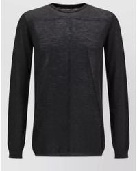 Rick Owens - Merino Wool Fine-Knit Long-Sleeve Sweater - Lyst