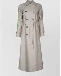 Harris Wharf London - Long Raglan Trench Coat Wool - Lyst