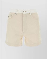 Stella McCartney - Denim Two-Tone Shorts - Lyst