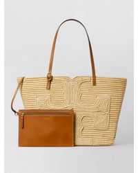 Tory Burch - Ella Large Raffia Tote Bag - Lyst