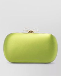 Self-Portrait - The Bow Satin Clutch Bag - Lyst