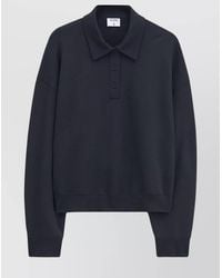 Filippa K - Ribbed Long Sleeve Polo Shirt - Lyst