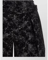 Comme des Garçons - Metallic Abstract Printed Wide-Leg Bermuda Shorts - Lyst