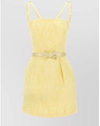 Elisabetta Franchi - Cotton-Blend Sleeveless Mini Dress - Lyst