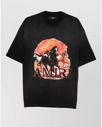 Amiri - Graphic Print Oversized Crewneck T-Shirt Shirt - Lyst