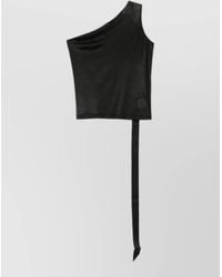 Rick Owens - One Shoulder Cropped Top Ziggy - Lyst