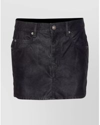 Isabel Marant - Suede Effect Textured Finish Skirt - Lyst