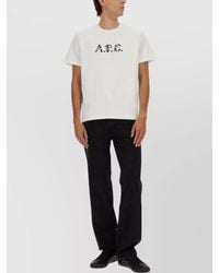 A.P.C. - Regular Fit Short Sleeve Crew Neck T-Shirt - Lyst