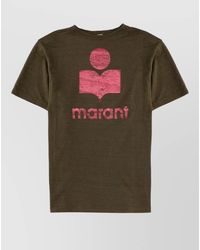 Isabel Marant - Zewel Linen T-Shirt With Print - Lyst