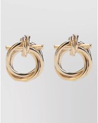 Ferragamo - Brass Gancini Earrings - Lyst