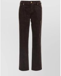 7 For All Mankind - Corduroy Mid-Rise Straight-Leg Trousers - Lyst