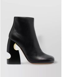 Off-White c/o Virgil Abloh - Nappa Leather Cutout Ankle Boots - Lyst