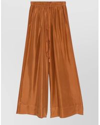 forte_forte - Silk Wide Leg Trousers Satin Finish - Lyst