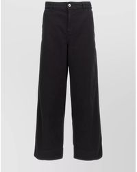 JW Anderson - 'High Waist Wide Leg Trousers With Anchor Embroidery' - Lyst
