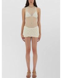 Selia Richwood - Mini Dress Poncik Fitted Sleeveless Sheer - Lyst
